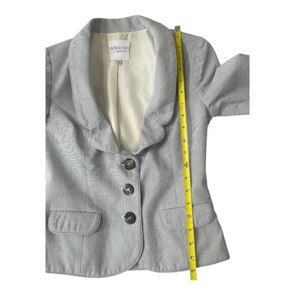 Snow from St. Barth Women's Suit Blue & White Stripes Pants & Jacket Size 36/38 - Picture 6 of 15